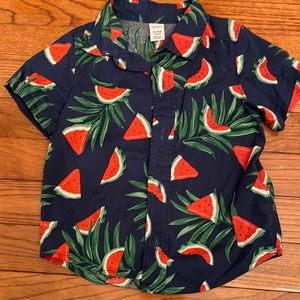 Little boys old navy 18-24 month summer watermelon button down